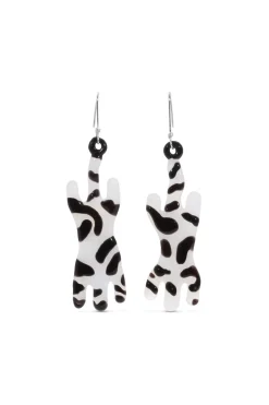 Glass Zebra Earrings