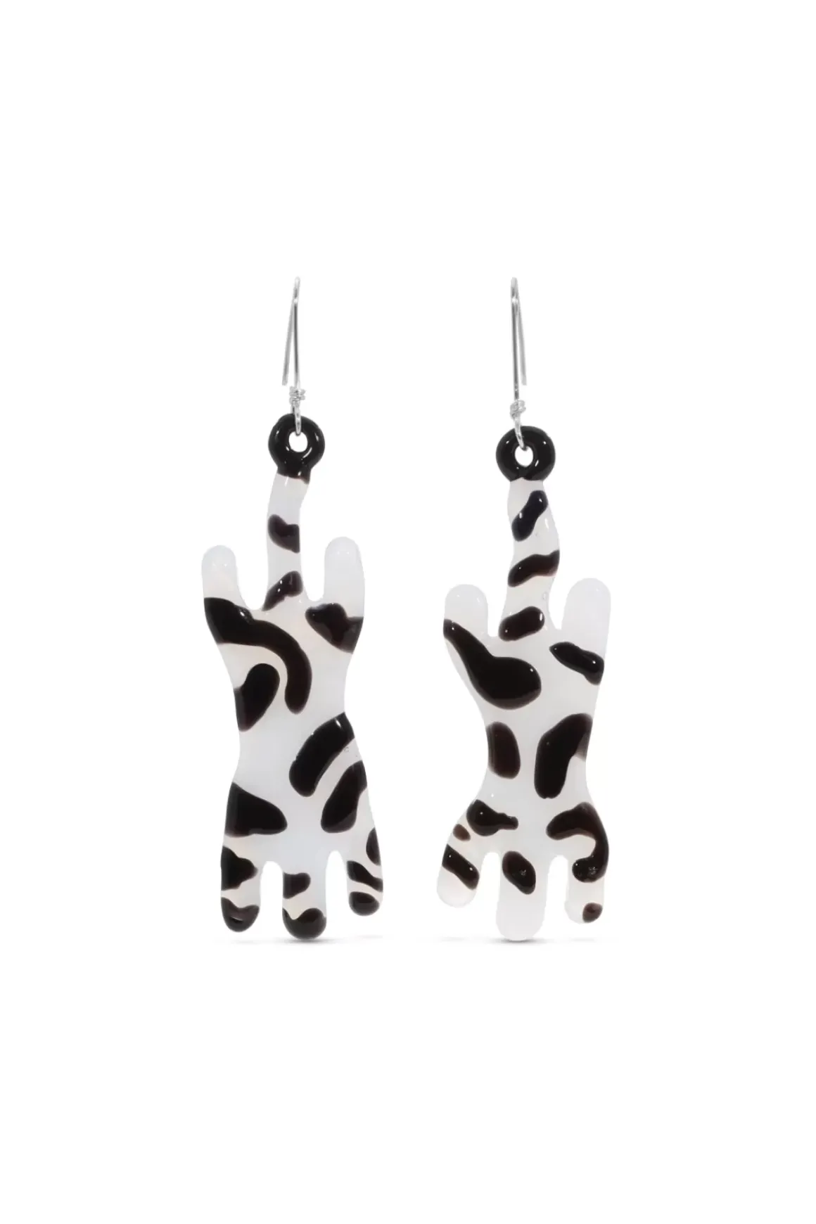 Glass Zebra Earrings