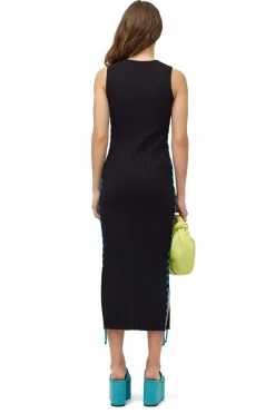 Rib Blix Dress With Whip Stitch