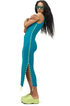 Rib Blix Dress With Whip Stitch