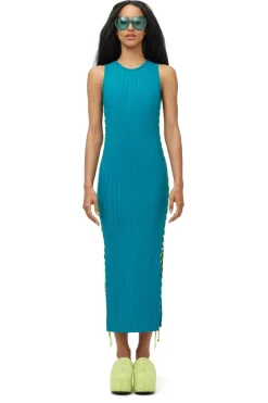 Rib Blix Dress With Whip Stitch
